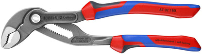 KNIPEX 87 02 180 Cobra 7 1/4" High-Tech Water Pump Pliers with KNIPEXTEND Comfort Grips