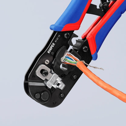 Knipex Crimping Pliers For RJ45 Western Plugs 7 1/2" 97 51 13