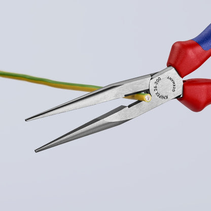 Knipex Long Nose Pliers With Side Cutter 8" 26 12 200