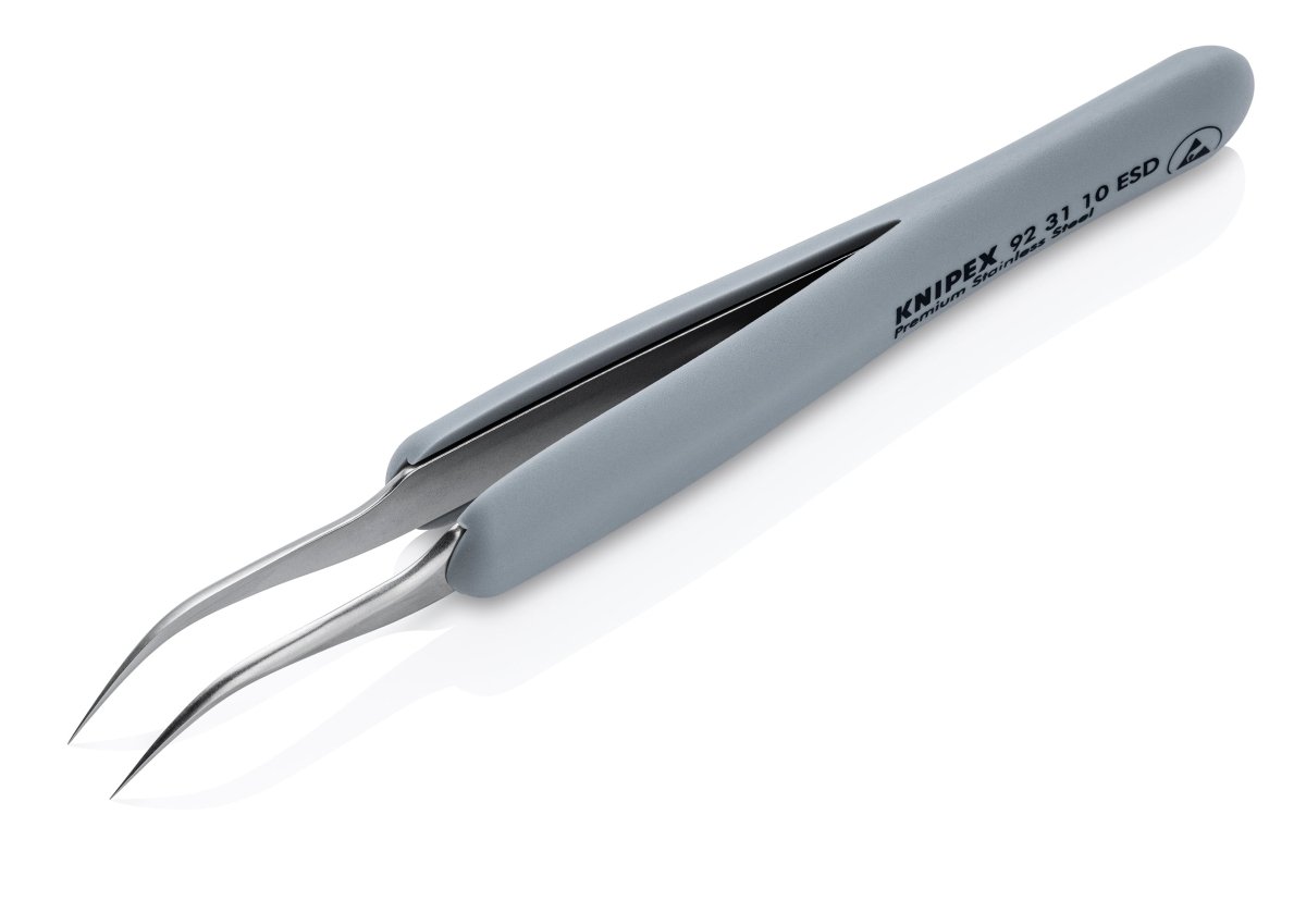 Knipex Stainless Steel Needle Point Tip Precision Tweezers ESD 5" 92 31 10 ESD