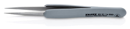 Knipex Stainless Steel Pointed Tips Precision Tweezers ESD 4" 92 21 14 ESD