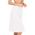 Kom Plain White Half Slip for Smooth Silhouette Under Skirts