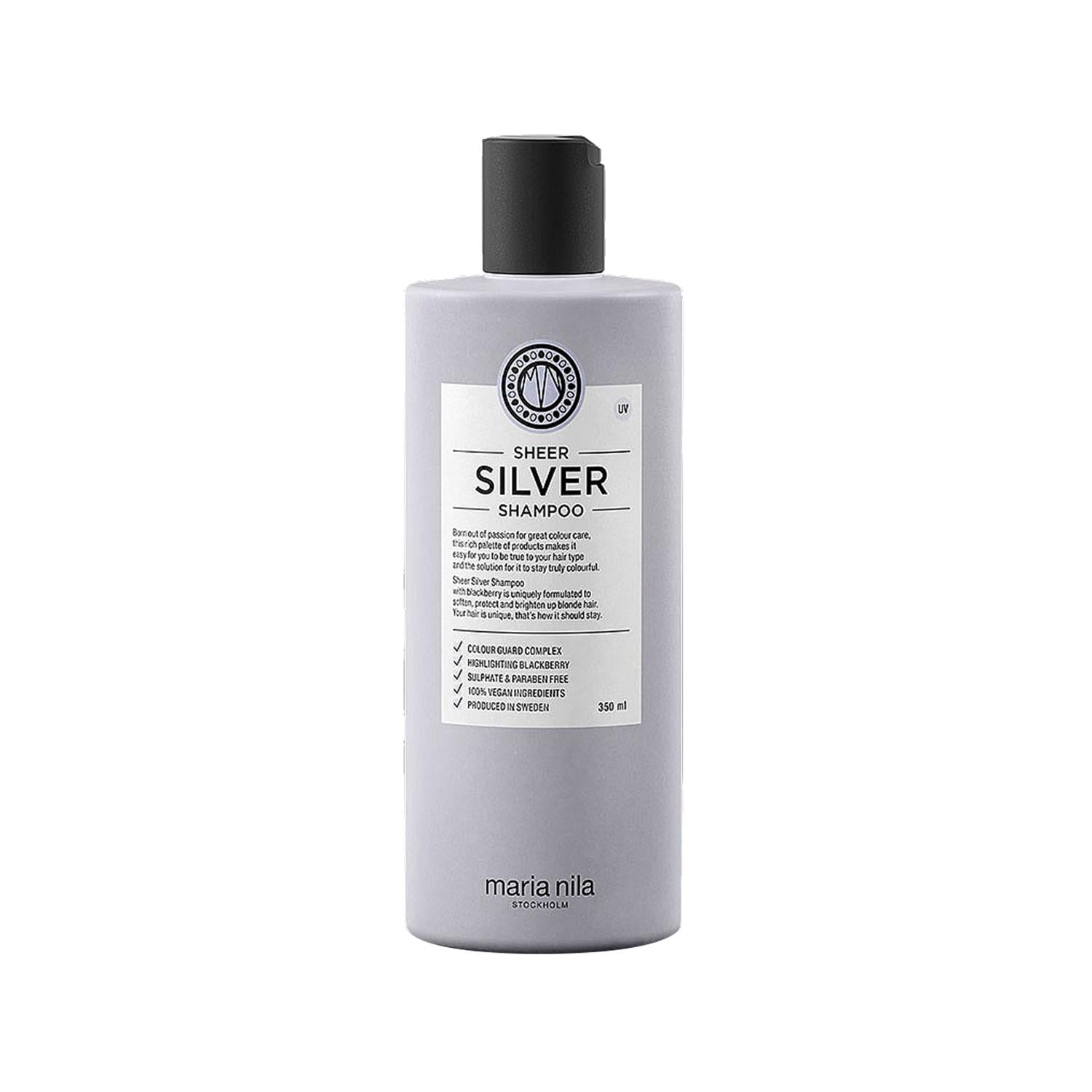 Maria Nila Sheer Silver Sulfate-Free Shampoo for Blonde Hair - Gentle, Toning, 11.83 fl oz