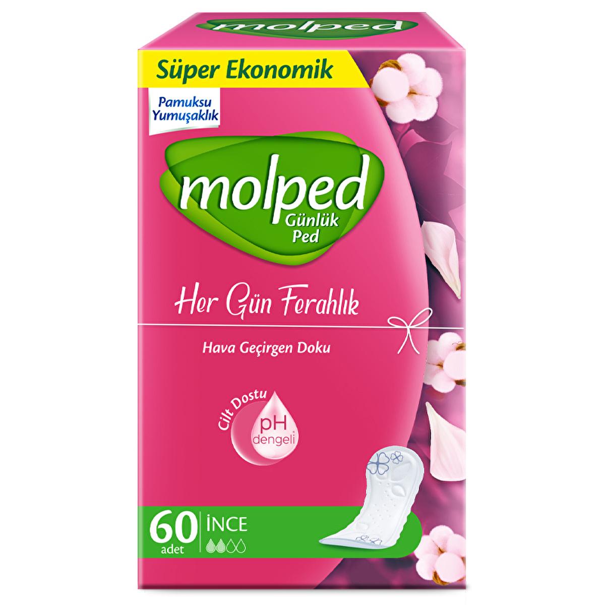 Molped Daily Pads for Women - pH Balanced, Breathable Daily Hygiene Products for Freshness and Comfort
