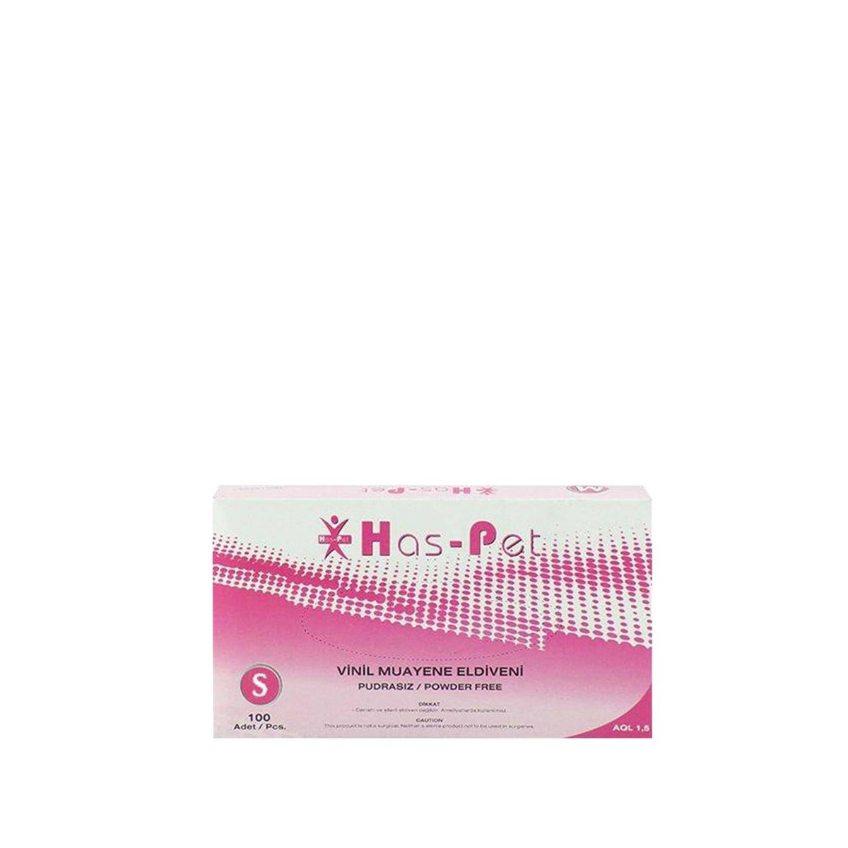 Has-Pet Vinyl Powder-Free Examination Gloves Small - Latex-Free, Medical Grade, Pack of 100