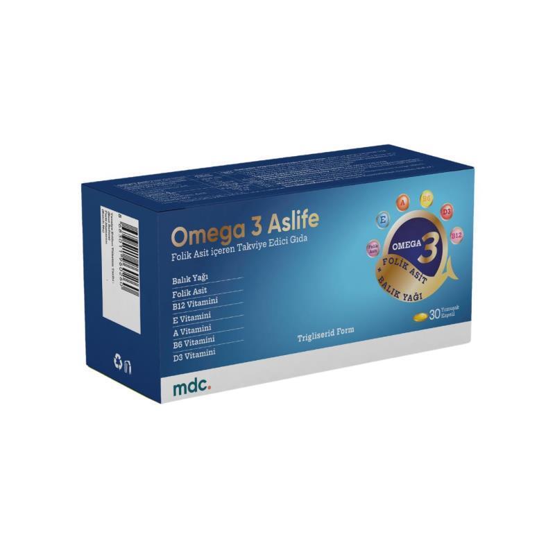 Aslife Omega 3 Supplement: 30 Capsules for Heart & Brain Health | High Potency Omega-3 Fatty Acids