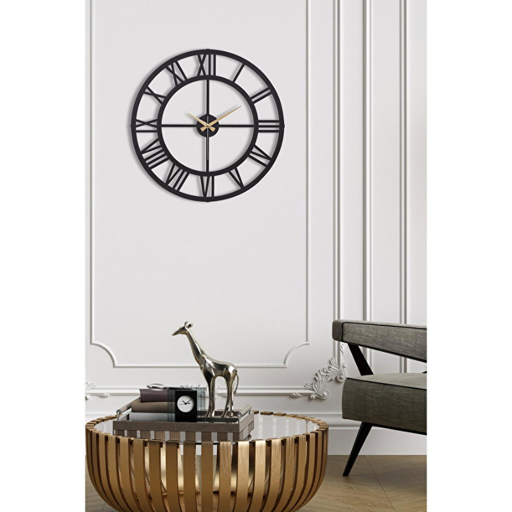 Muyika 50x50cm Modern Metal Wall Clock - Silent Sweep Mechanism, Decorative Home Accent
