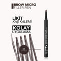 Flormar Brow Micro Filler Comb-Tip Eyebrow Pen 04 Deep Brown