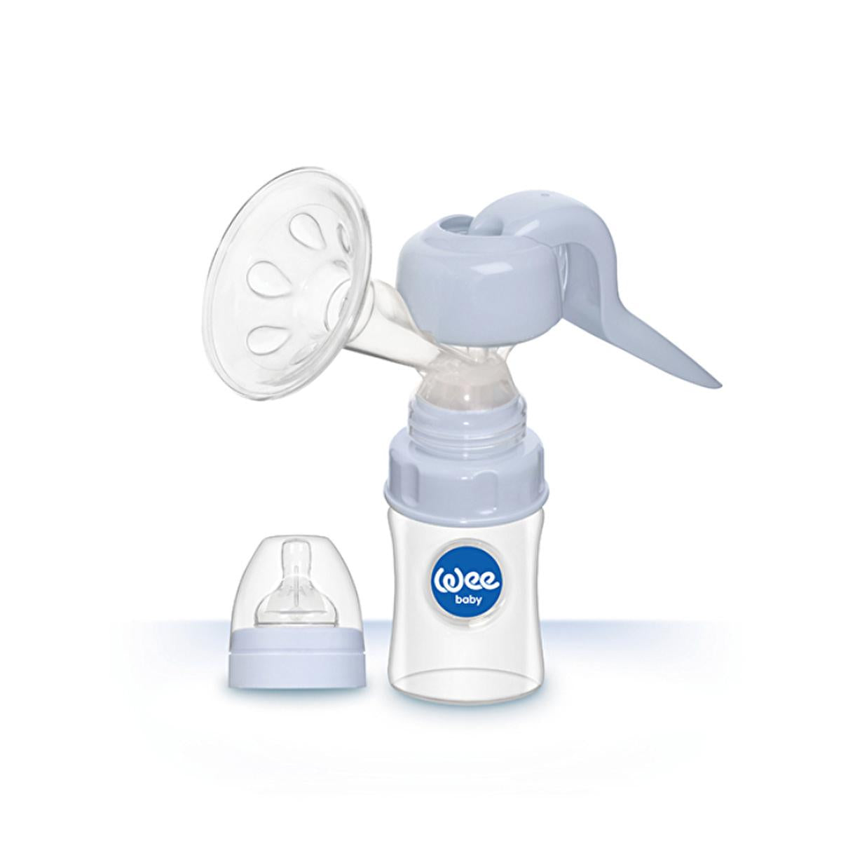 Wee Baby Manual Breast Pump - Single-Handed, Portable & Comfortable Breast Milk Pump for Nursing Mothers