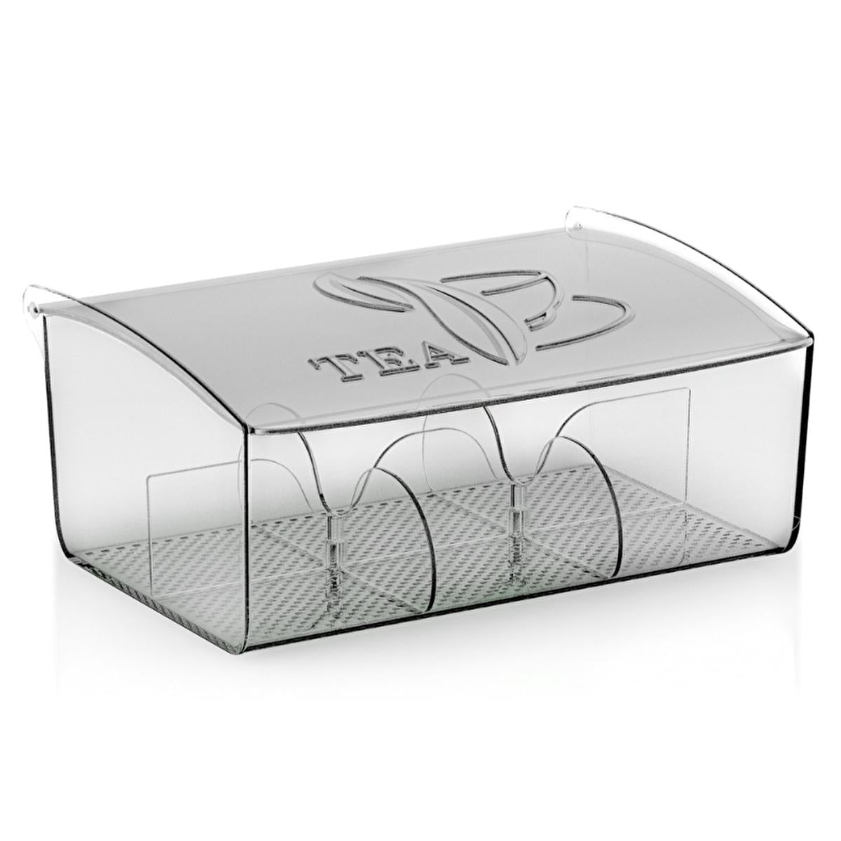 Bee Home Crystal Tea Box Organizer - Elegant Kitchen Storage Solution for Tea Enthusiasts