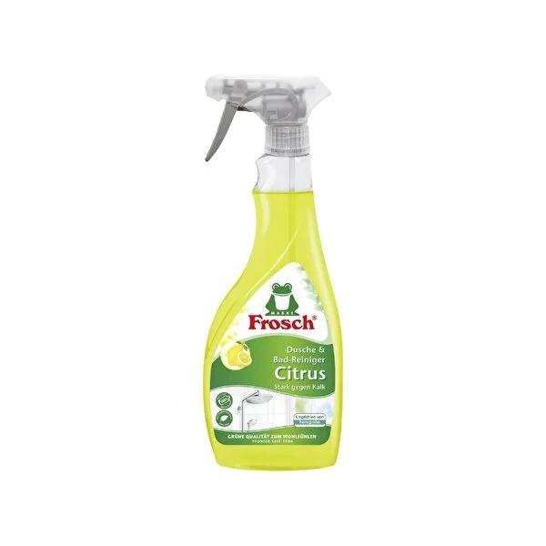 Frosch Citrus Bathroom Cleaner: Powerful Limescale Remover, Lemon Scented Shower & Bathroom Cleaning Spray Ð Natural Citric Acid Formula