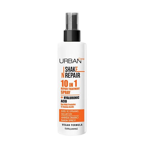 Urban Care Shake N Repair 10-in-1 Hair Care Spray: Heat Protection, Frizz Control & Deep Hydration for Dry, Damaged Hair - Vegan Formula