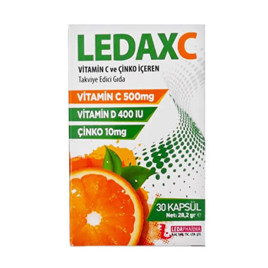 Ledapharma Ledaxc Vitamin C, D & Zinc Supplement 30 Capsules