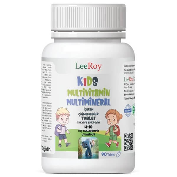Leeroy Kids Multivitamin & Multimineral Supplement 90 Tablets