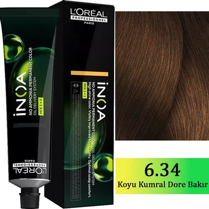 L'Oreal Professionnel Inoa Ammonia-Free Hair Color 6.34 60g