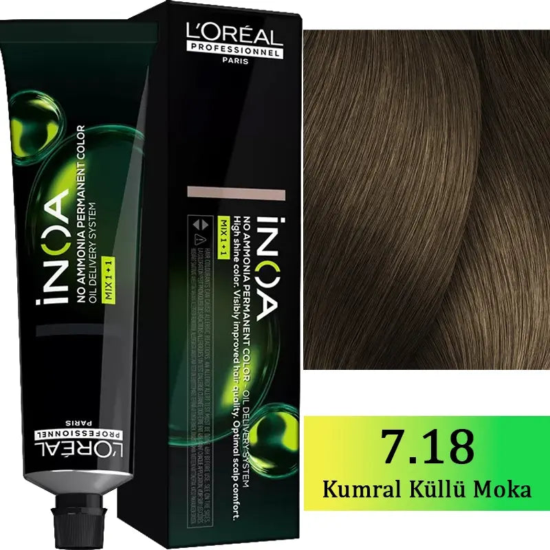 L'Oreal Professionnel Inoa Ammonia-Free Hair Color 7.18 60g