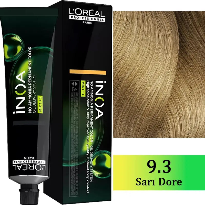 L'Oreal Professionnel Inoa Ammonia-Free Hair Color 9.3 Golden Blonde 60g
