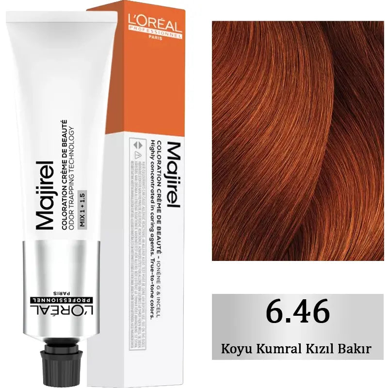L'Oreal Professionnel Majirel Hair Color 6.46 Dark Copper Red 60ml