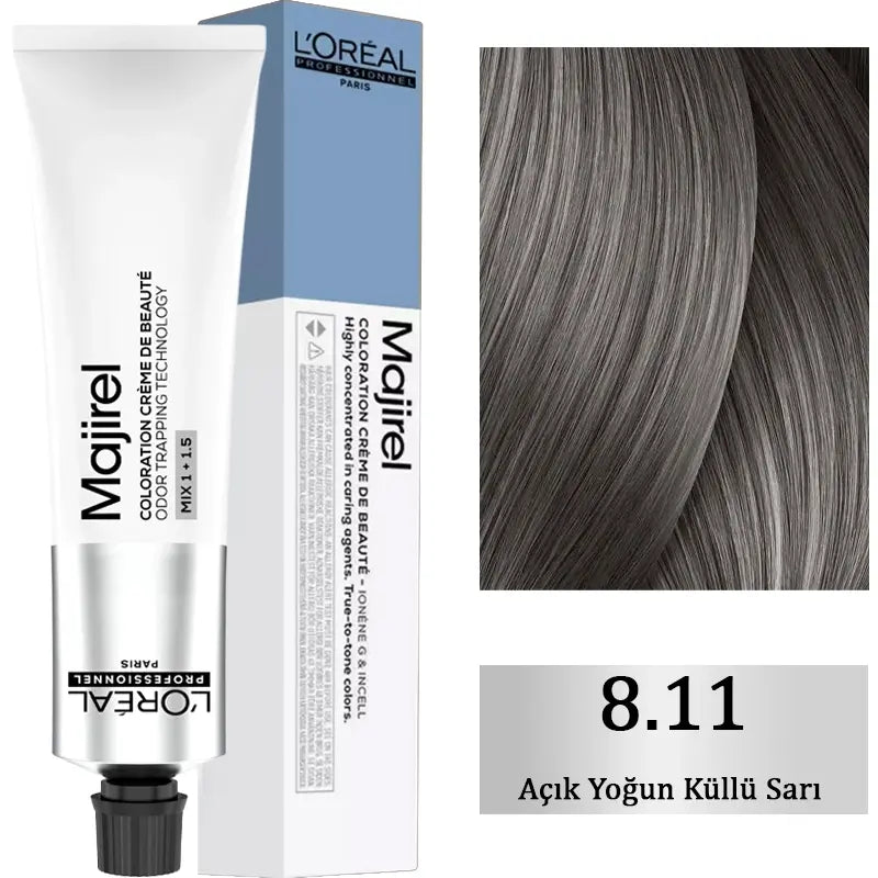 L'Oreal Professionnel Majirel Hair Color 8.11 Light Ash Blonde 60ml