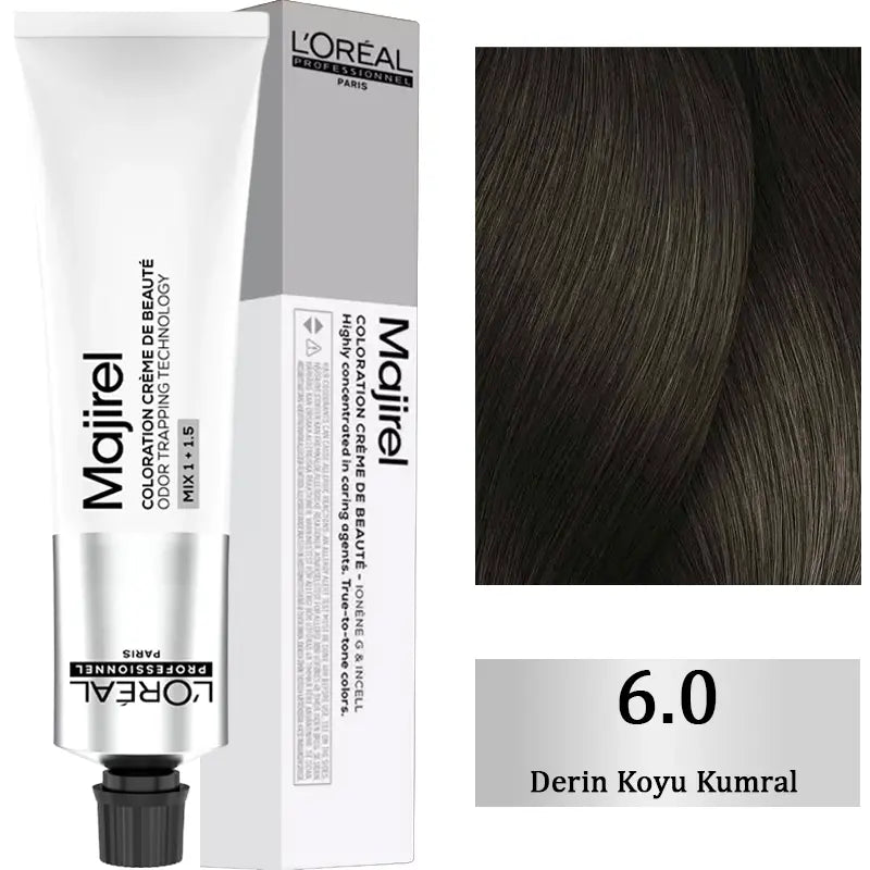 L'Oreal Professionnel Majirel Hair Color 6.0 Deep Dark Blonde 60ml