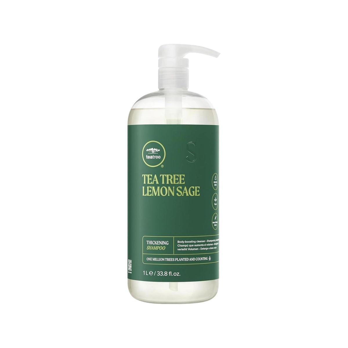 Paul Mitchell Volumizing Tea Tree Shampoo with Lemon Sage - 1000ml Large Capacity for Fuller Hair