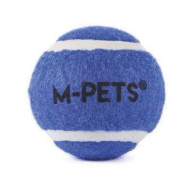 M-Pets Hop Tennis Ball Dog Toy Blue 3-Pack 5 cm