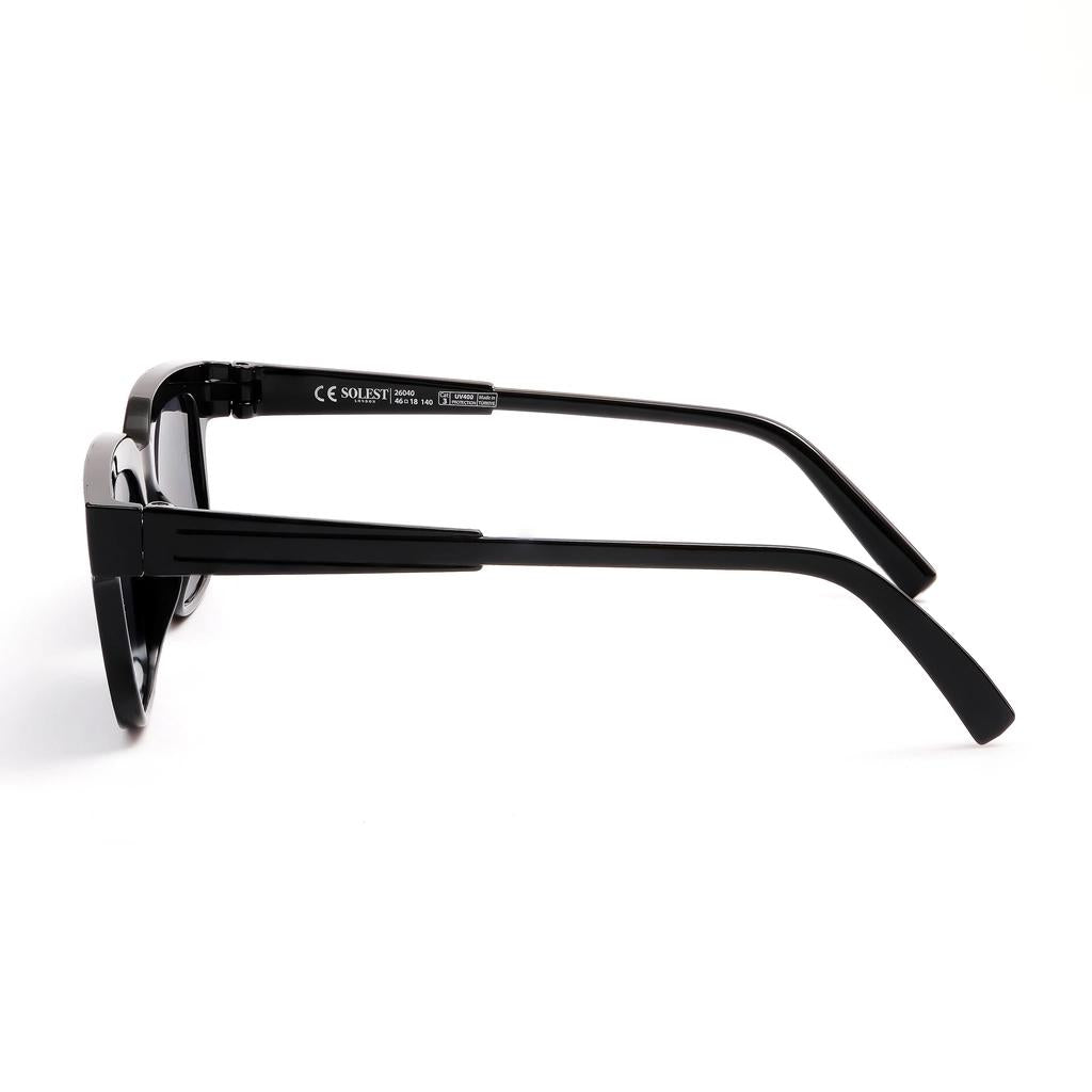 Solest London Unisex Black Sunglasses 26040