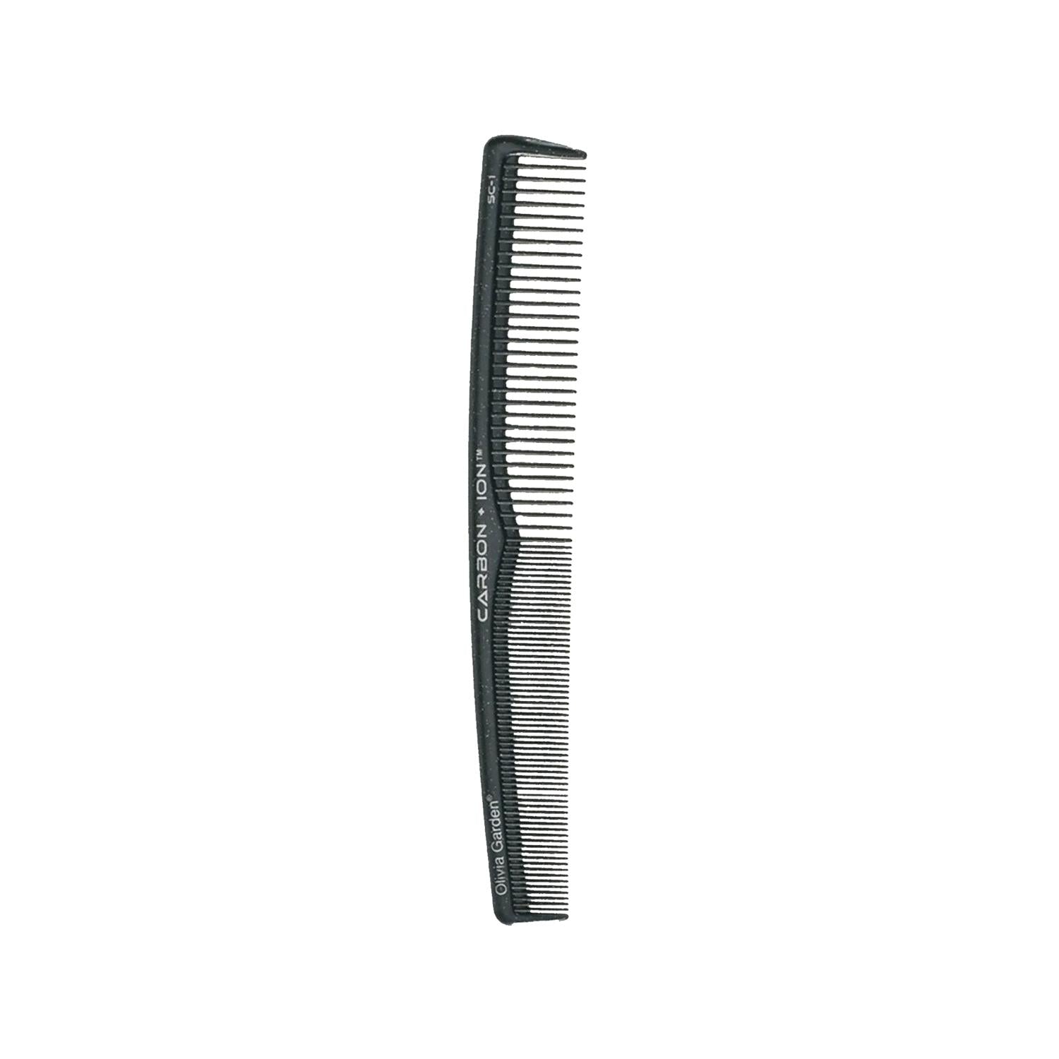 Olivia Garden Carbon + Ion Tarak SC-1: Professional Anti-Static Hair Comb for Detangling, Styling, & Smoothing Frizz, Adding Shine