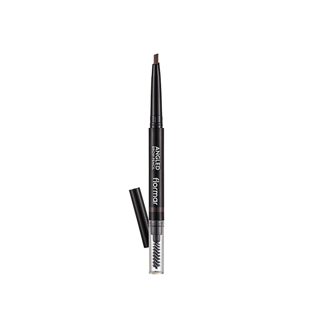 Flormar Angled Eyebrow Pencil with Brush - Long-Lasting, Natural Definition for Precise Brows