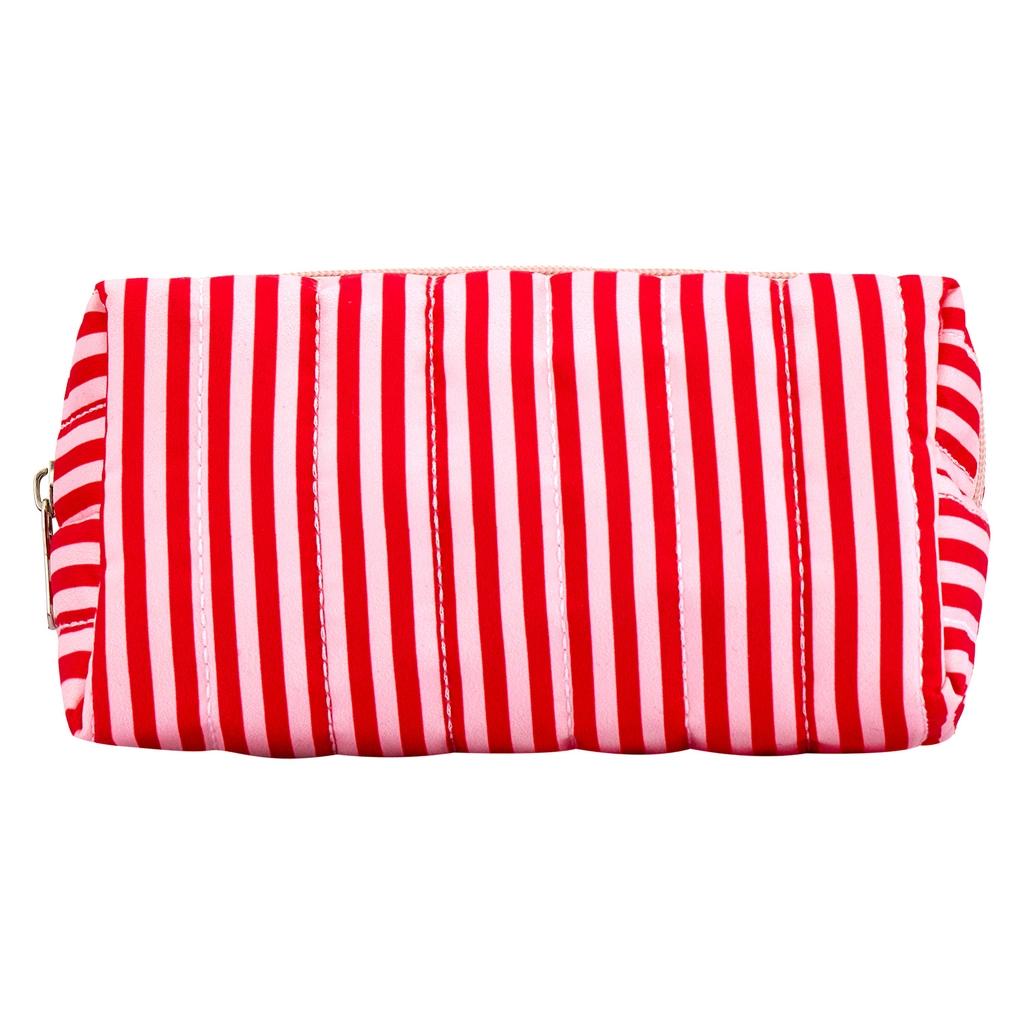 Eklips Striped Quilted Makeup Bag for Travel & Storage