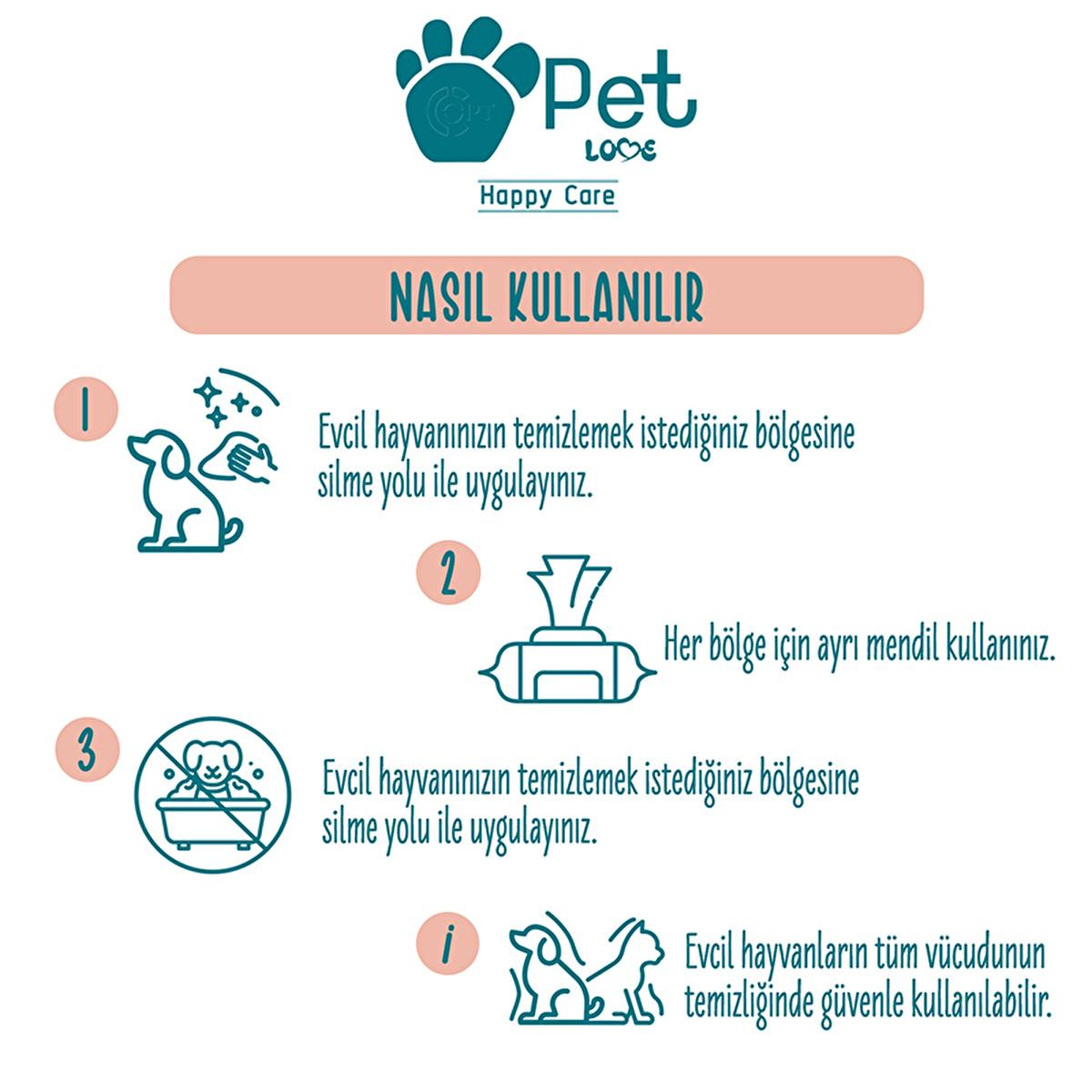 Pet Love Pet Grooming Wipes with 100% Natural Argan Oil - Convenient, Chemical-Free Cleaning for Pets