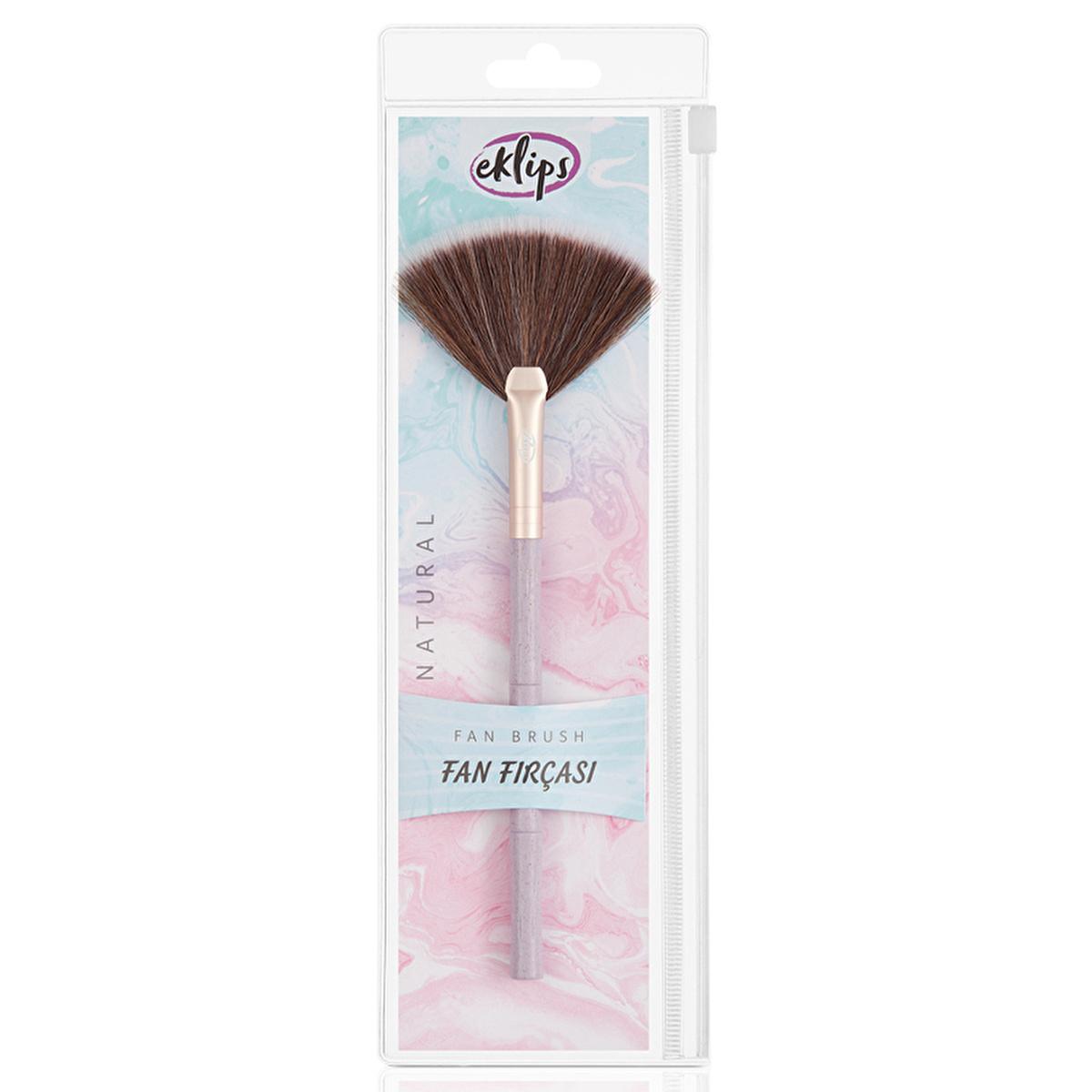 Eklips Natural Fan Brush: Achieve Flawless Highlights, Bronzer & Blush - Soft, Precise Makeup Application for a Radiant Look