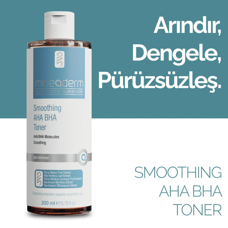 Mineaderm Smoothing AHA BHA Toner for Clear Skin 200 ml
