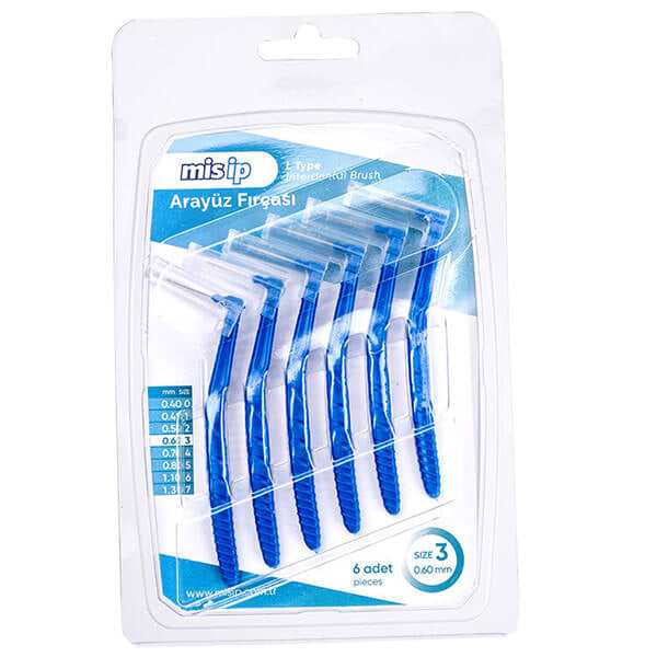 Misip Interdental Brush 0.60 mm Blue 6-Pack