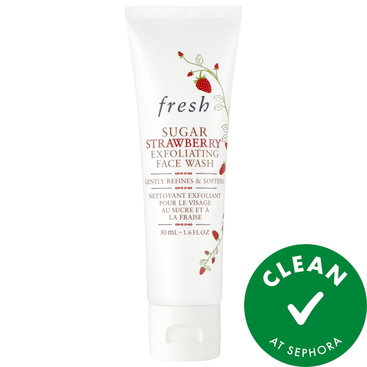Mini Sugar Strawberry Exfoliating Face Wash - Gentle Exfoliant for Smooth Skin