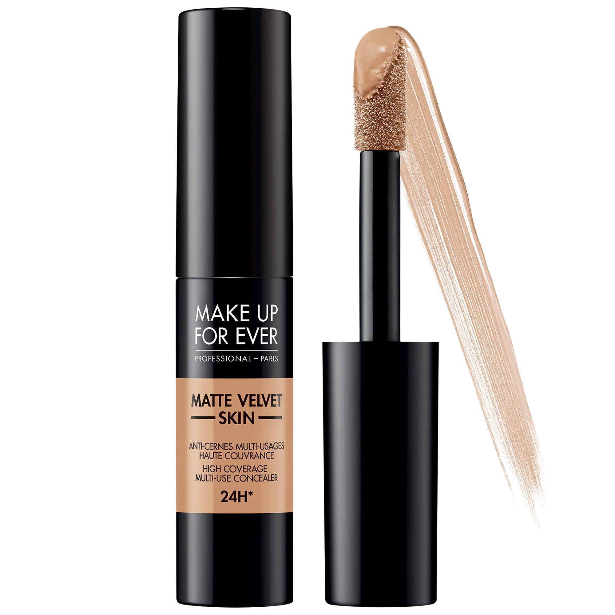 Matte Velvet Skin: Full Coverage Waterproof Concealer - 24HR Wear, Redness Correcting, Multi-Use Contour Concealer