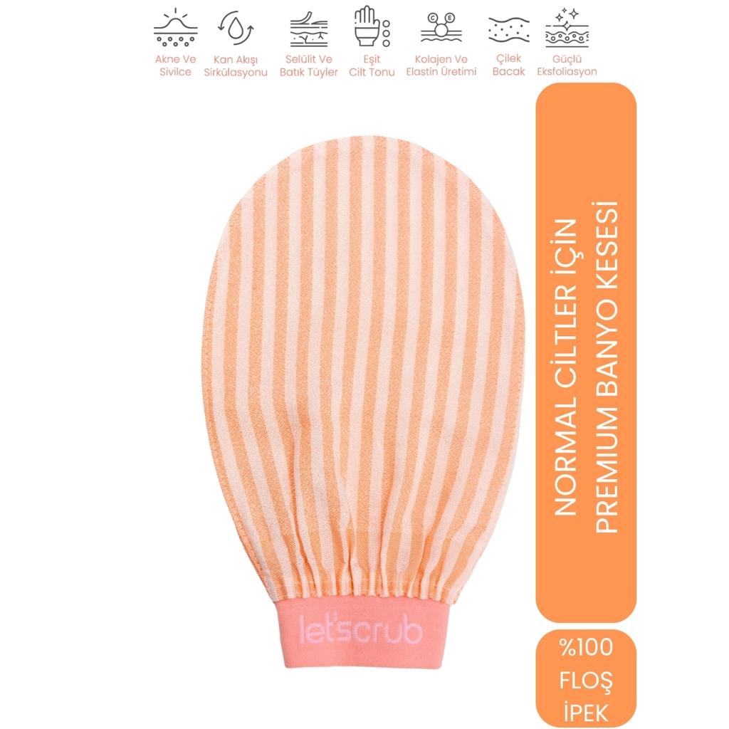 Let'scrub Premium Zebra Orange Bath Exfoliator