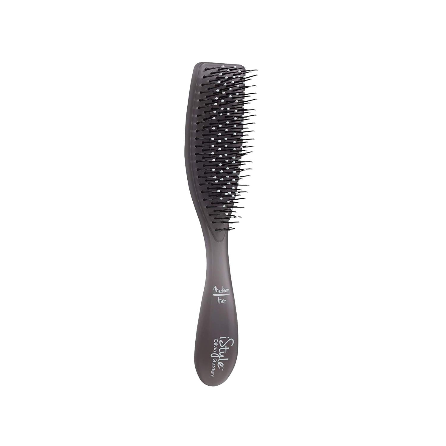 Olivia Garden Curved Hair Brush for Normal Hair - Detangling and Styling for Everyday Use