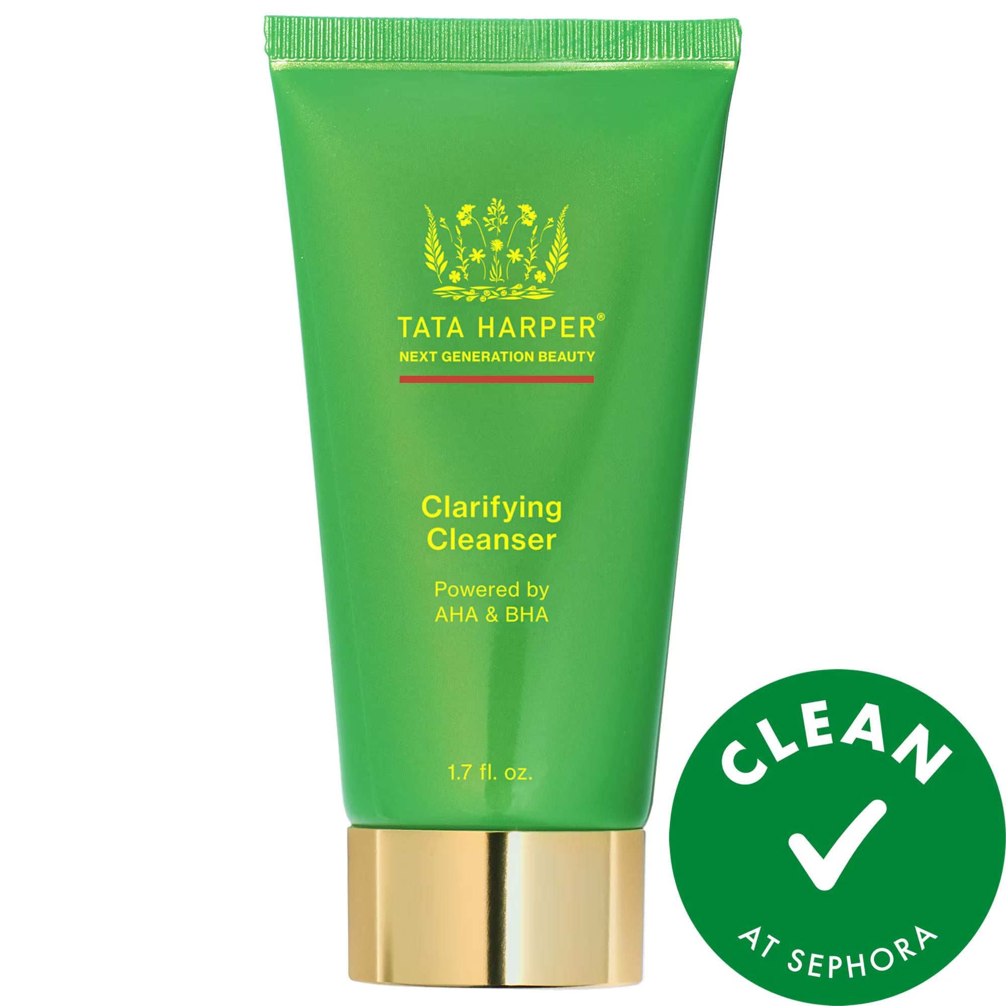 Tata Harper Mini Clarifying Blemish & Oil Control Cleanser - Natural Salicylic Acid & AHAs, Cruelty-Free Skincare for Oily Skin