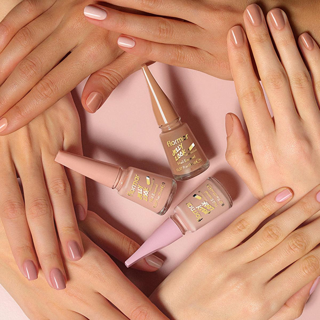 Flormar Jelly Look Nail Polish - High-Pigment, Gel Finish, Long Lasting | JL51 Perfect Selfie
