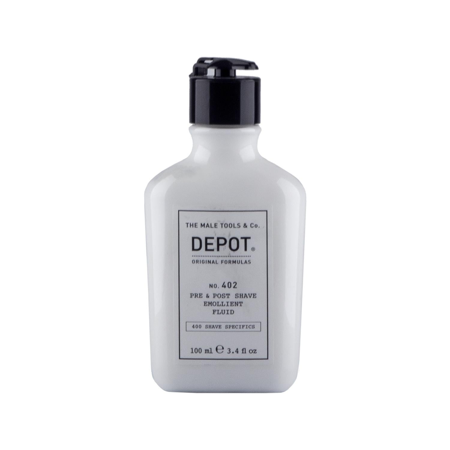 Depot No. 402 Pre&Post Shave Emolliant Fluid - 100ml Pre-Shave and Post-Shave Moisturizer for Men