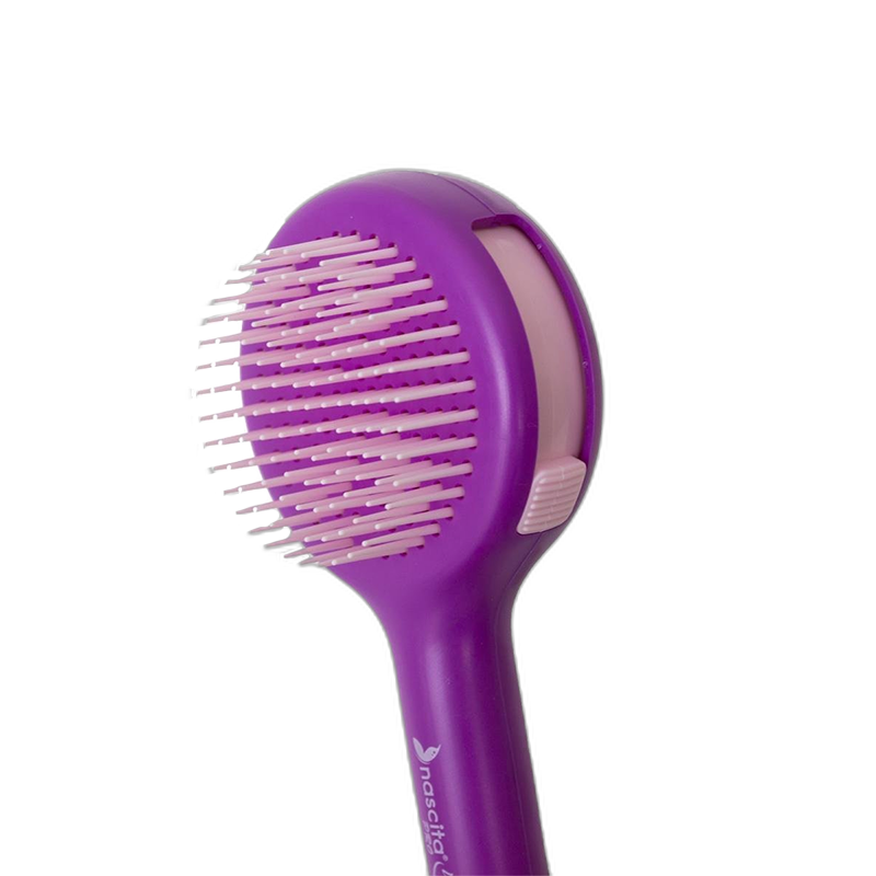 Nascita Pop-Up Hair Brush with Mirror in Pink