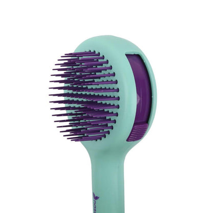 Nascita Retractable Hair Brush with Built-In Mirror Green