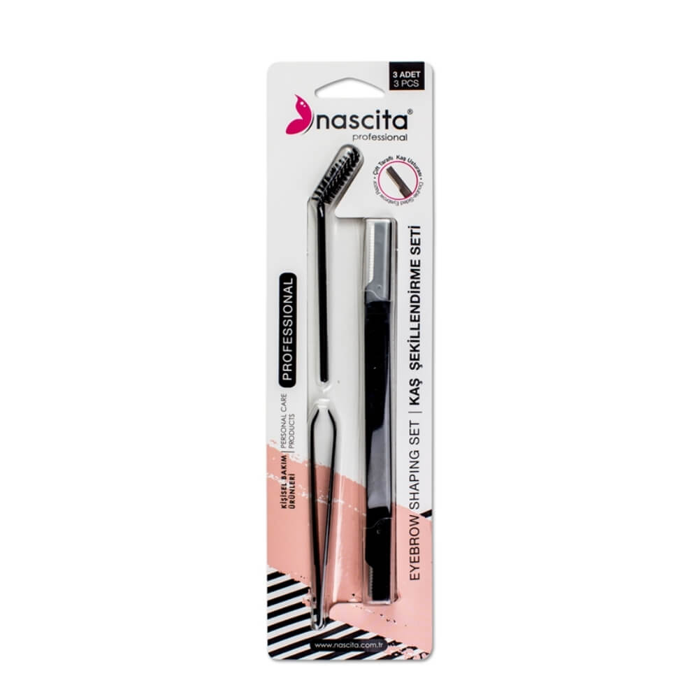 Nascita 3-Piece Brow & Lash Grooming Set with Razor