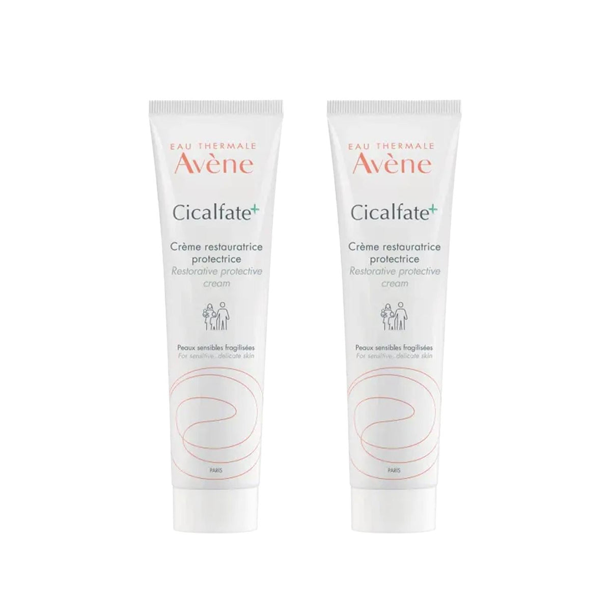 Avene Cicalfate: Advanced Skin Repair Cream - Soothing Relief for Damaged, Irritated & Sensitive Skin (Pack of 2)