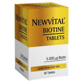 Newvital Biotin 5000 mcg Hair & Nail Supplement 60 Tablets