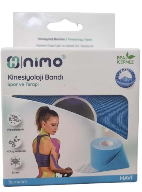 Nimo Kinesiology Tape Supportive Muscle & Joint Band Blue 5m