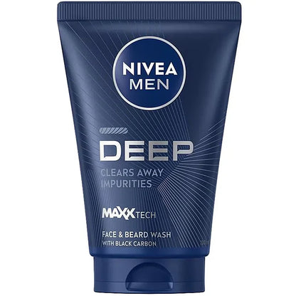 Nivea Men Deep Dimension Face & Beard Wash Gel 100 ml