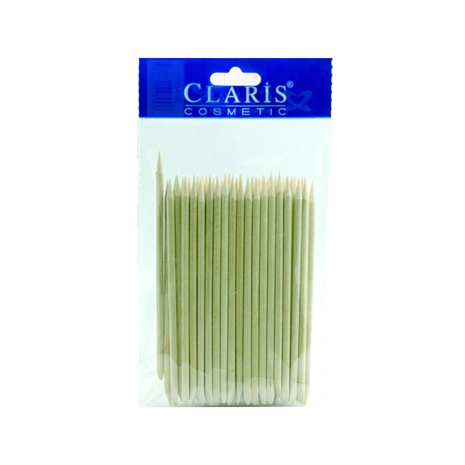 Claris Wooden Nail Pushers - Pack of 50, Disposable Cuticle Care for Home & Professional Nail Care