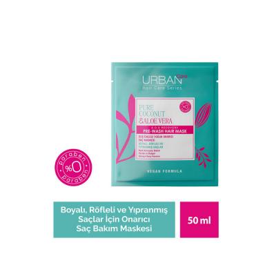Urban Care Pre-Shower Hair Care Mask - Pure Coconut & Aloe Vera, Vegan, Paraben-Free, Color Protection